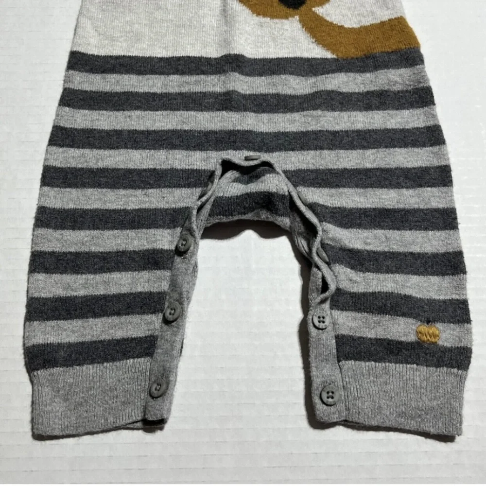 The Bonnie Mob soft cotton/cashmere deer romper 0-3 months heirloom quality
